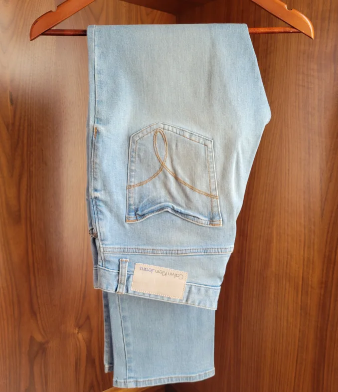 Men's Calvin Klein Light Blue Stone Wash Jeans - 31"x32" image indicator(5)