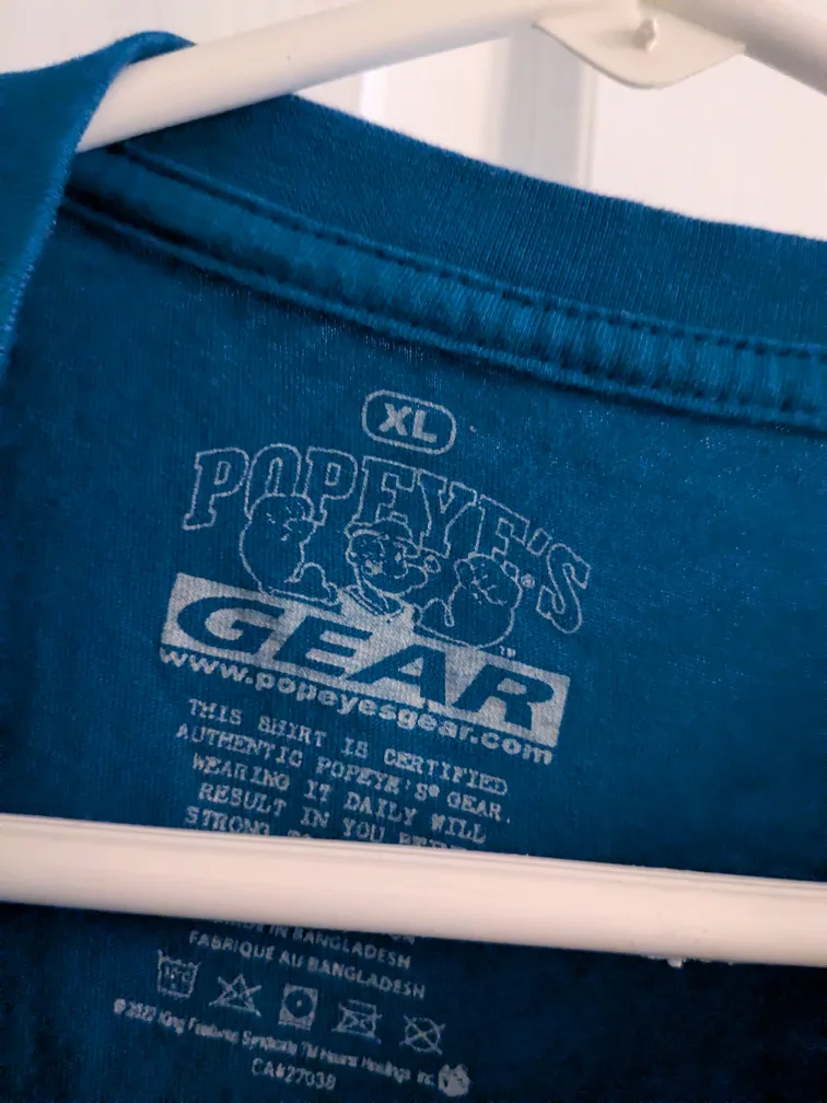 3  Popeye's Supplements T-Shirts XL image indicator(5)