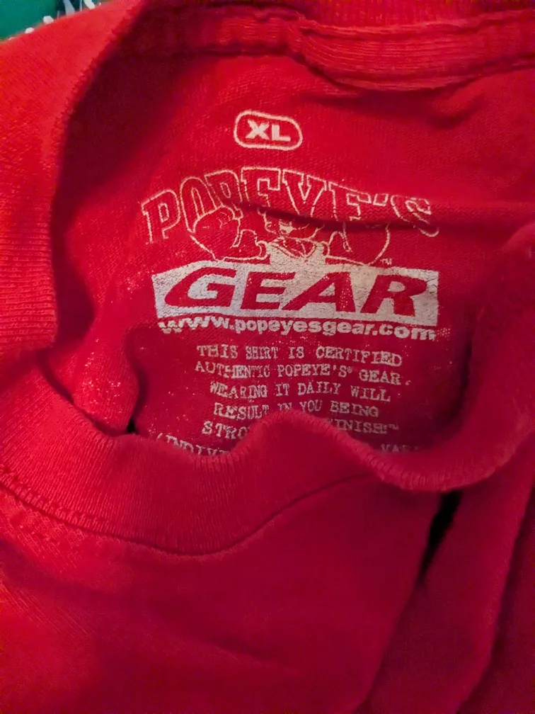 3  Popeye's Supplements T-Shirts XL image indicator(8)