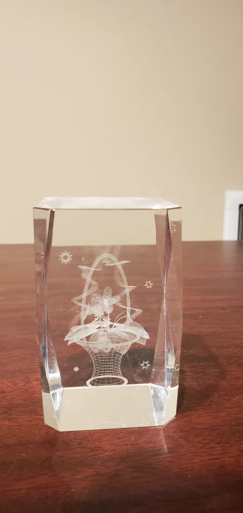 Crystal Glass Flower Basket thumbnail