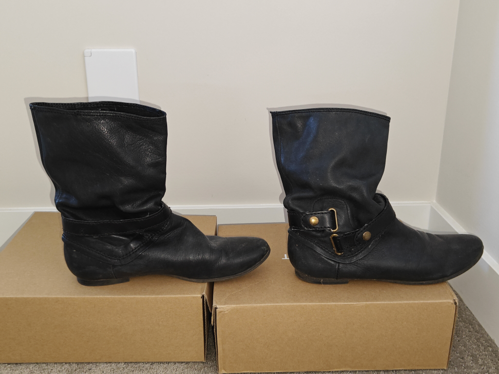 Nine West Women Leather Boots - Black - Size US 8.5 M - photo 5