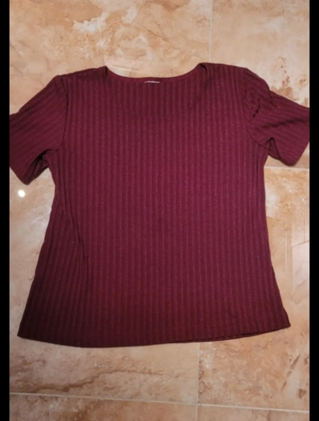 Burgundy Short Sleeve Top thumbnail