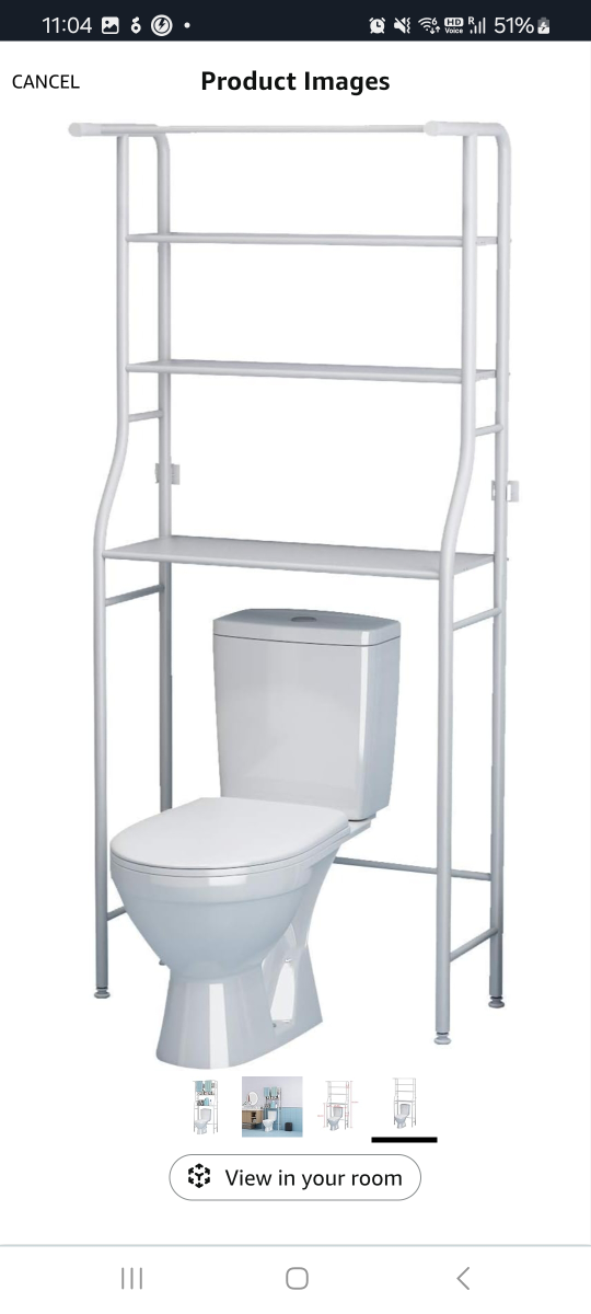 White Over-the-Toilet Storage Shelf - photo 2