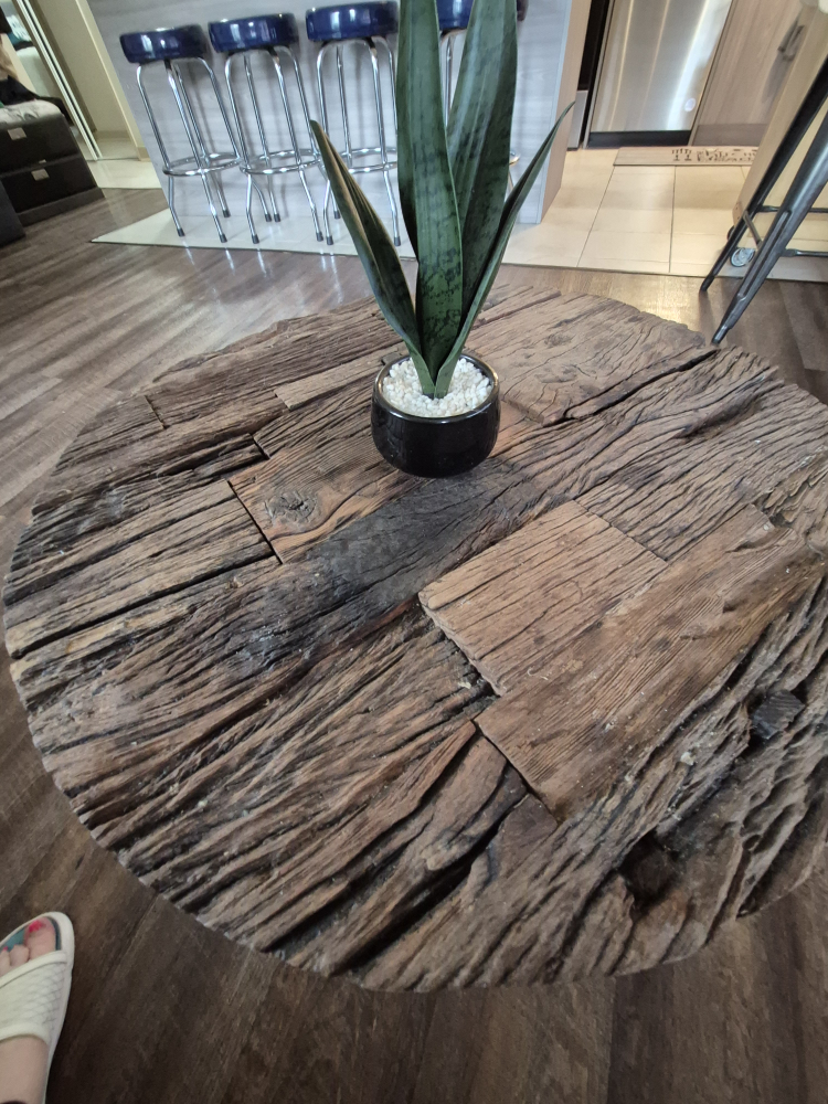 Unique Round Wooden Coffee Table