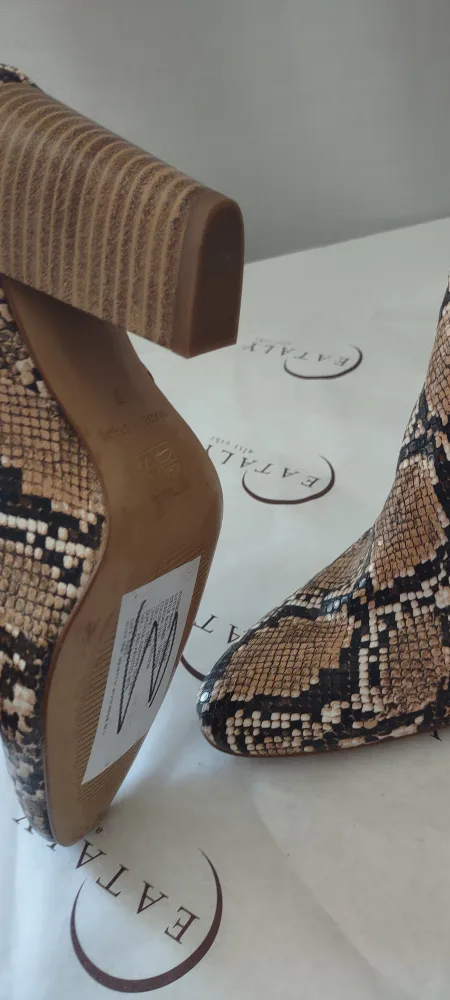 (NEW) ALDO Snakeskin Print Ankle Boots image indicator(4)