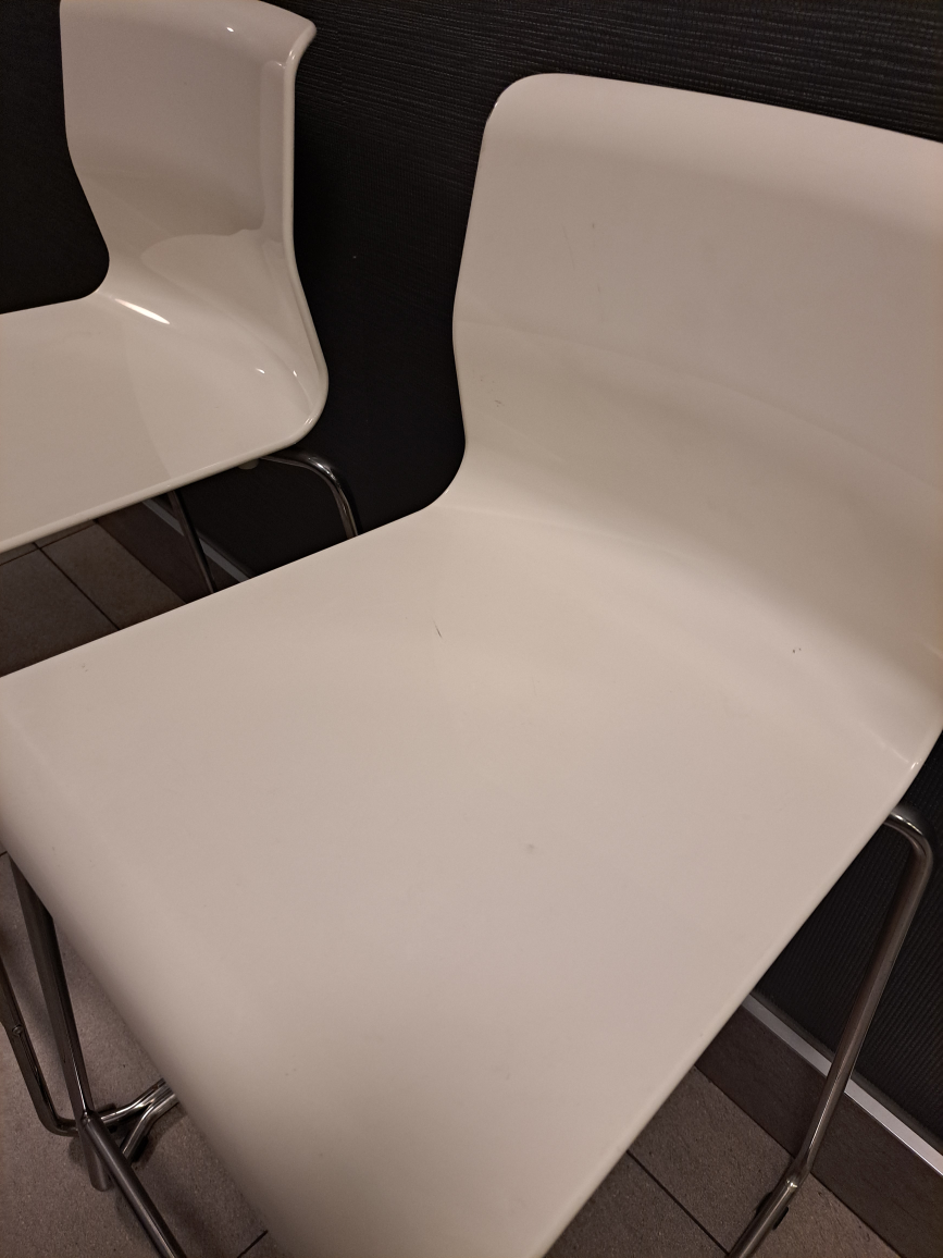 2 IKEA GLENN Bar Stools (White/Chrome) - photo 3