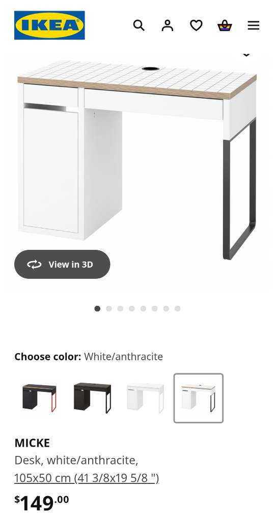 IKEA MICKE Desk