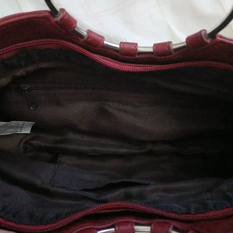 Burgundy Handbag with Ring Handles NEW image indicator(3)