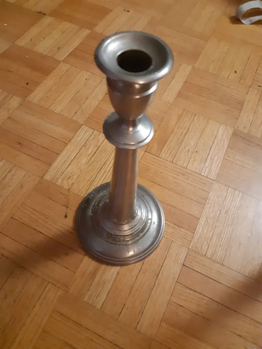 Silver Candlestick Holder #freecycle thumbnail