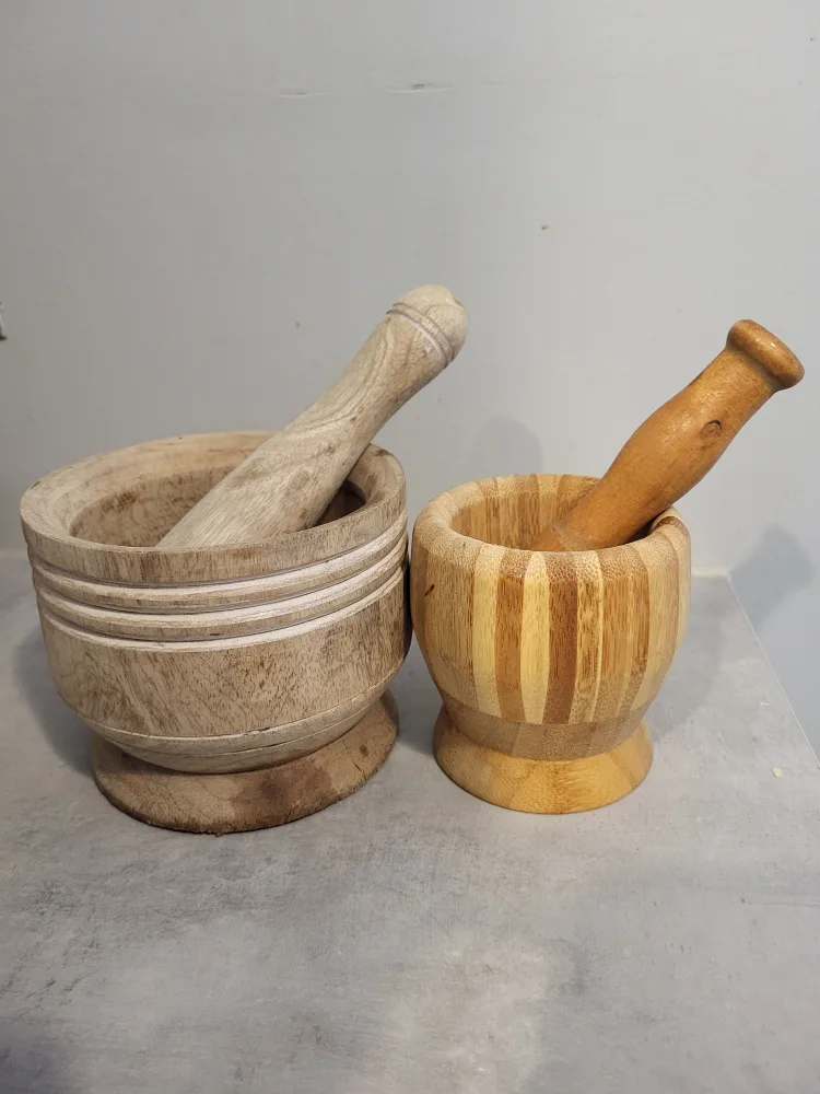 Wooden Mortar and Pestle Set thumbnail