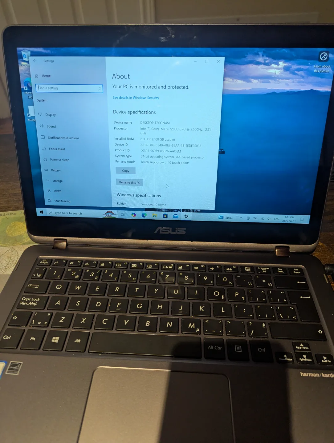 Asus zenbook flip UX360u i5 7th gen 13.3 inch image indicator(5)