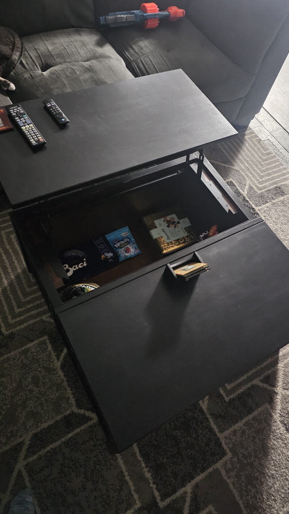 black lift top coffee table - photo 2
