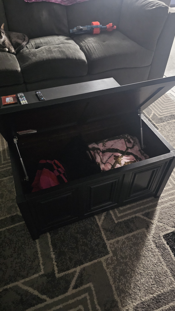 black lift top coffee table - photo 3