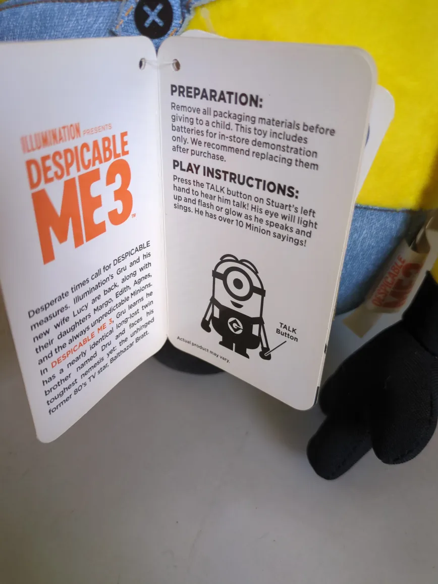 Despicable Me 3 Stuart Talking Plush Toy image indicator(3)