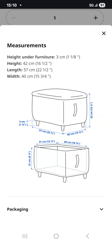IKEA Farhult Ottoman with Storage URGENT - photo 2