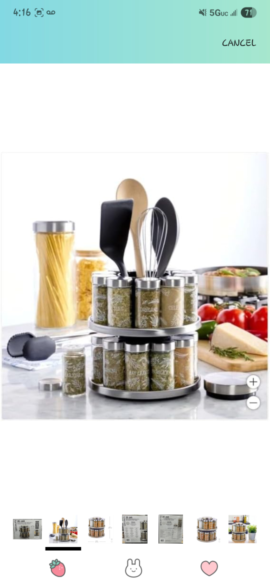 20 Jar Revolving Spice Rack with Integrated Tool Caddy - photo 5