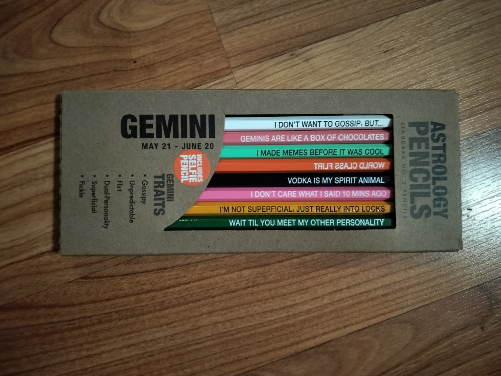 Gemini Astrology Pencils Set