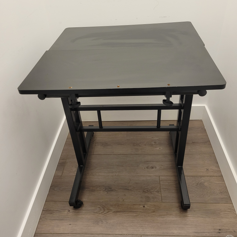 Rolling Black Computer Desk