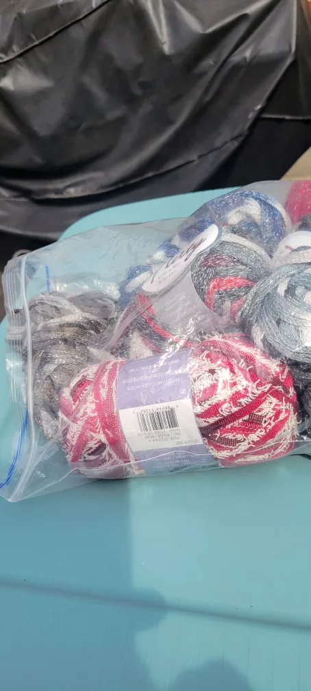 Bag of sparkly variegated Yarn image indicator(2)