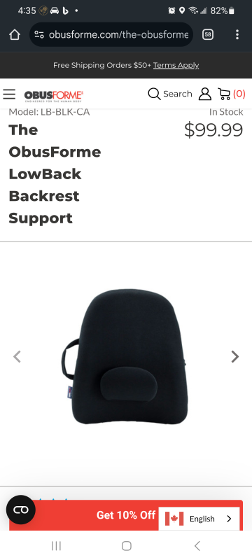 Brand New 🇨🇦✨️ObusForme® Lowback Backrest Support - photo 3