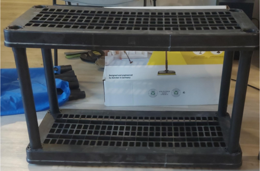 Black Plastic five level Storage Shelf