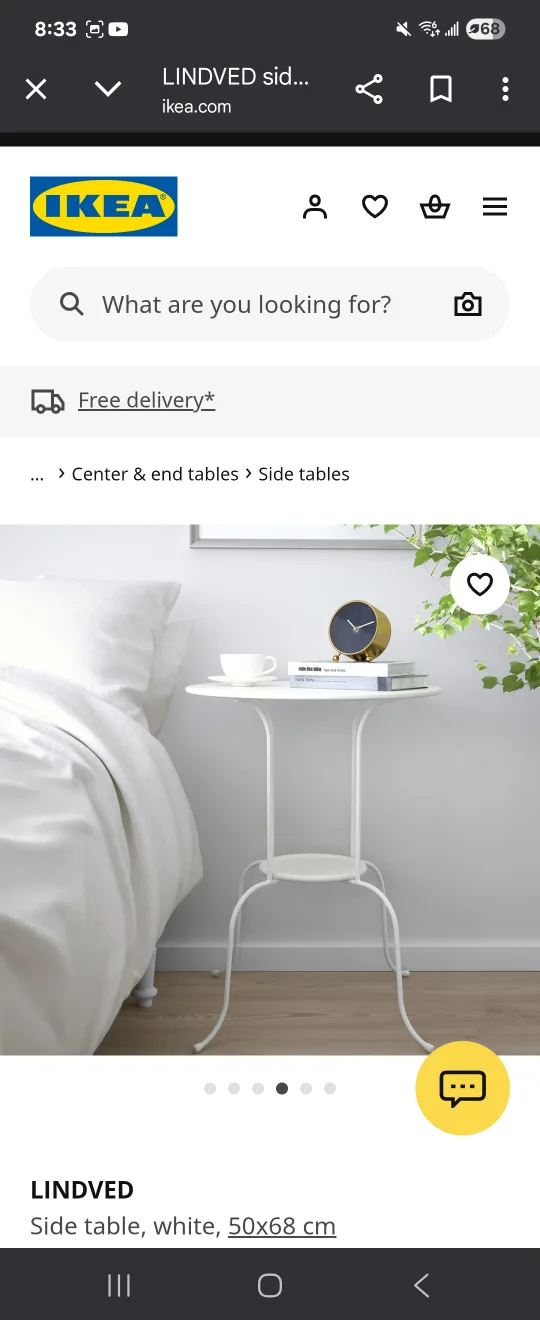 IKEA Lindved, White Round Side Table (NOW 2/3 available) image indicator(2)