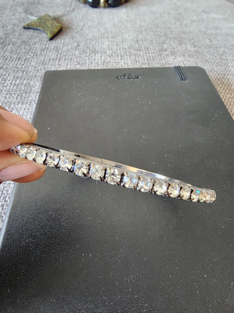 Silver Bracelet with Clear Stones thumbnail