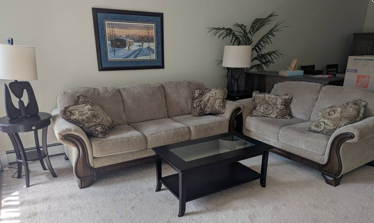 Living Room Set - Couch, Loveseat, Coffee Tables