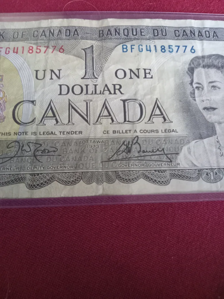 Vintage Bank of Canada One Dollar Bill image indicator(7)