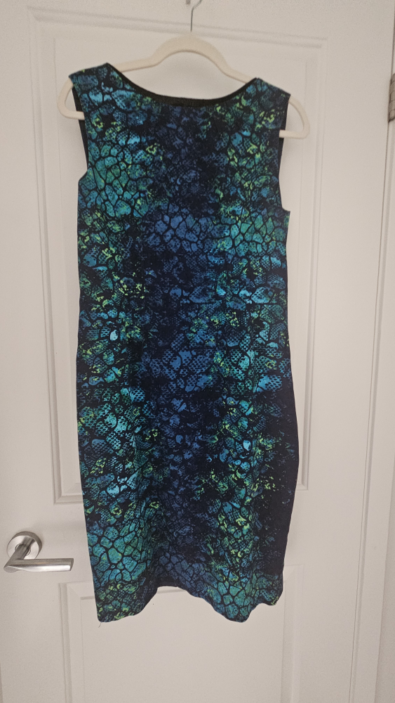 Tahari Sleeveless Dress, Size 8, Blue, Green and Black - photo 2