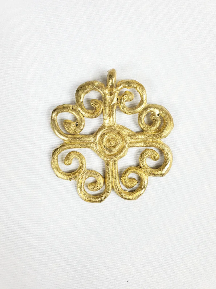 African Brass Adinkra Pendant Jewelry (Nyame Dua) image indicator(3)