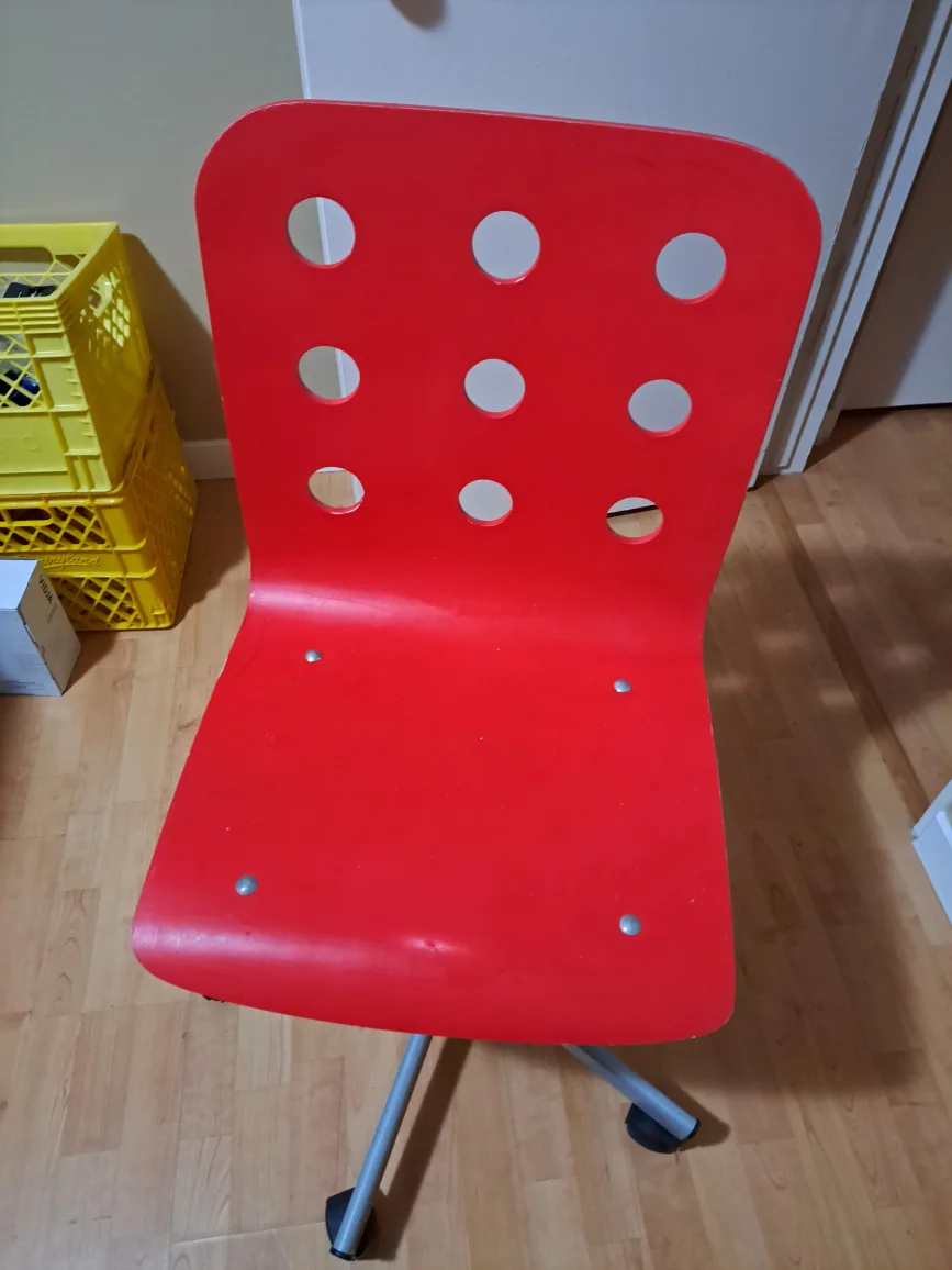 IKEA Vilgot Red Swivel Chair thumbnail