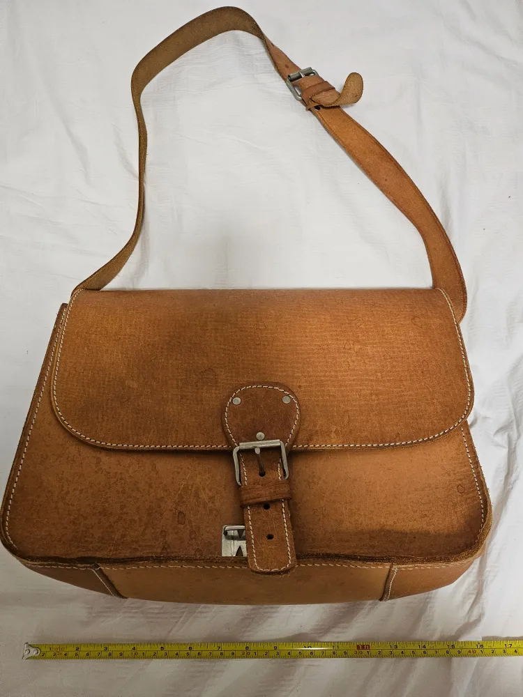 Vintage Brown Leather Shoulder Messenger thumbnail