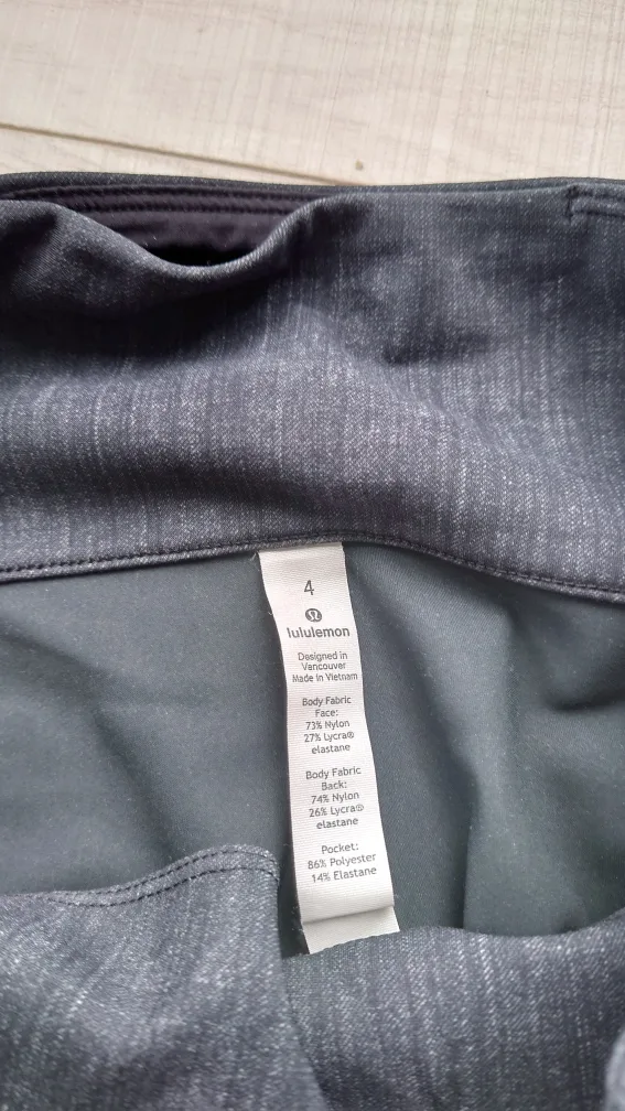 Lululemon Dark Wash Yoga Pants - Size 4 image indicator(3)