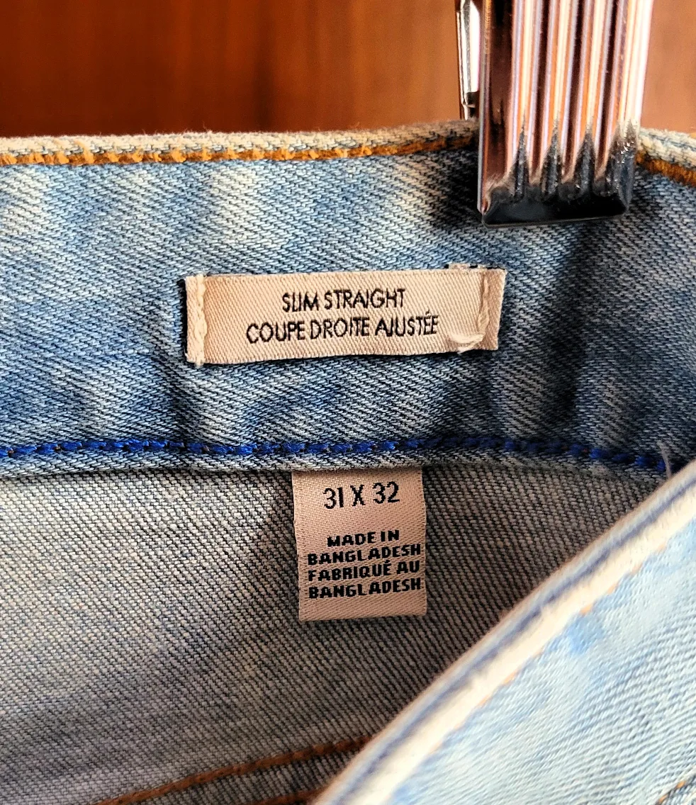 Men's Calvin Klein Light Blue Stone Wash Jeans - 31"x32" image indicator(9)