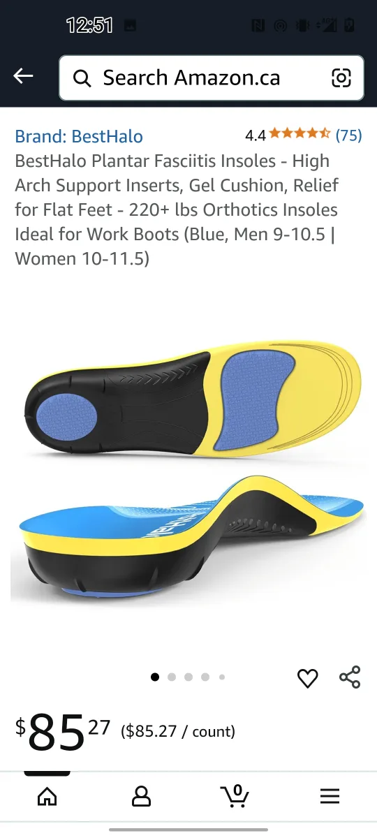 BestHalo Plantar Fasciitis Insoles image indicator(2)