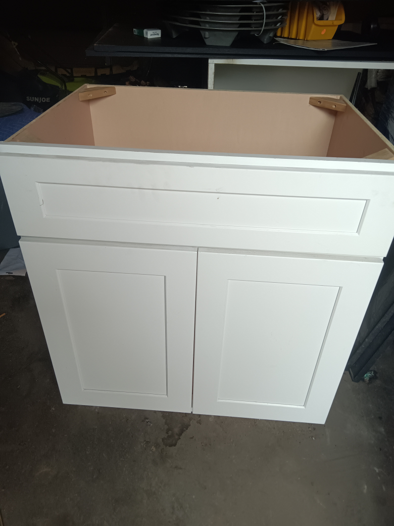 30" Kitchen sink base cabinet with doors