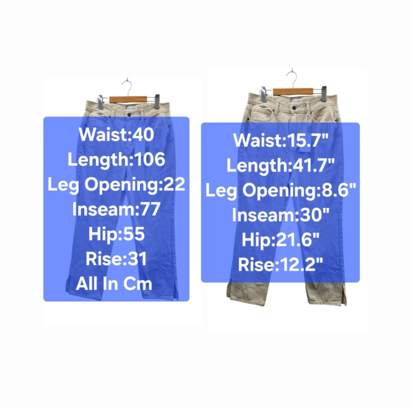 BNWTT Cello Thea High-Rise Straight Jeans with Side Slit Size XL image indicator(2)