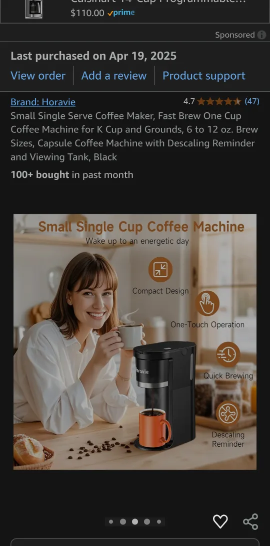 Horavie Single Serve Coffee Maker🥕 image indicator(7)