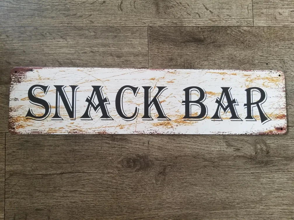 Snack Bar Metal Sign thumbnail