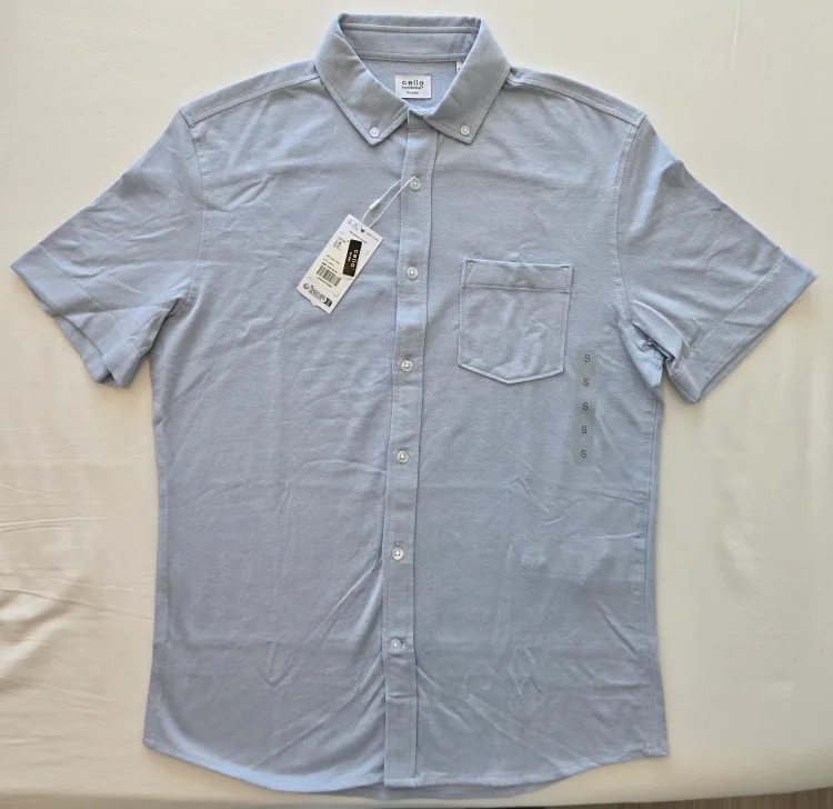 Celio* Light Blue Short Sleeve Button Up Shirt thumbnail
