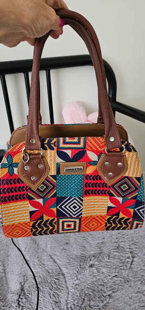 Amayra Patterned Satchel Handbag image indicator(2)