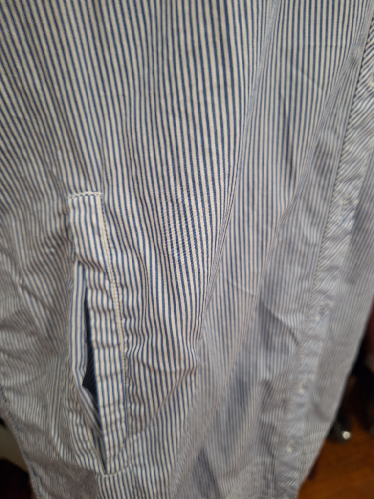 Striped Button-Up Tunic Dress Gap - photo 3