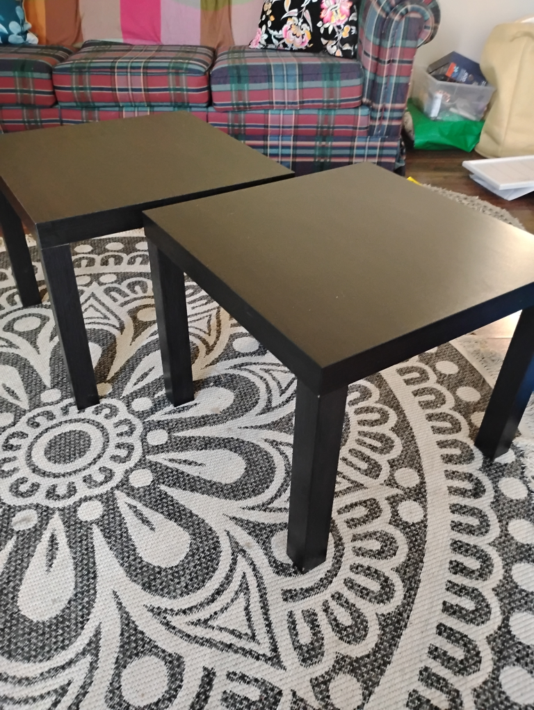 IKEA black end tables - photo 2