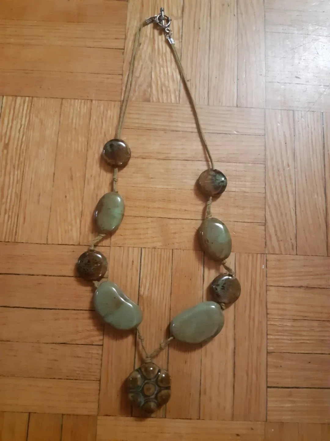 Boho Style Stone Bead Necklace #freecycle thumbnail