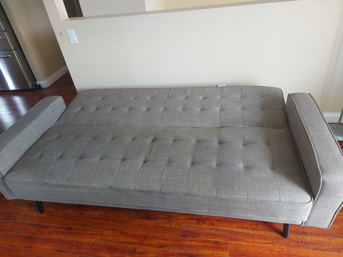 Grey Futon Sofa Bed - photo 5