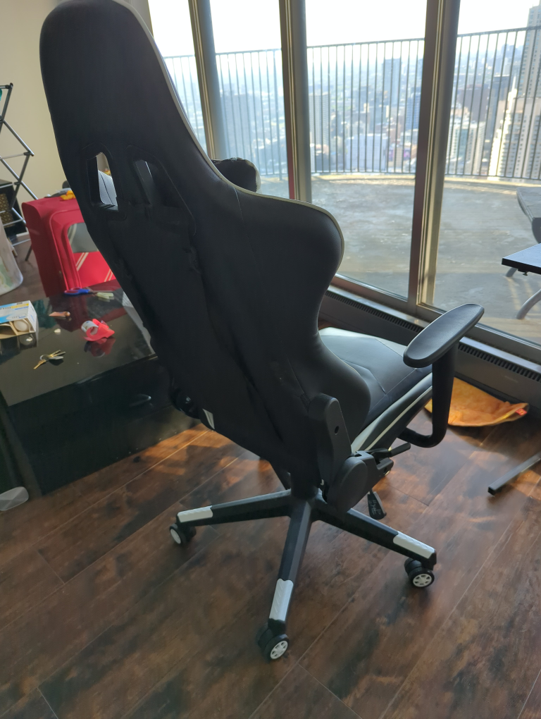 S-Racer Black & White Gaming Chair - photo 2