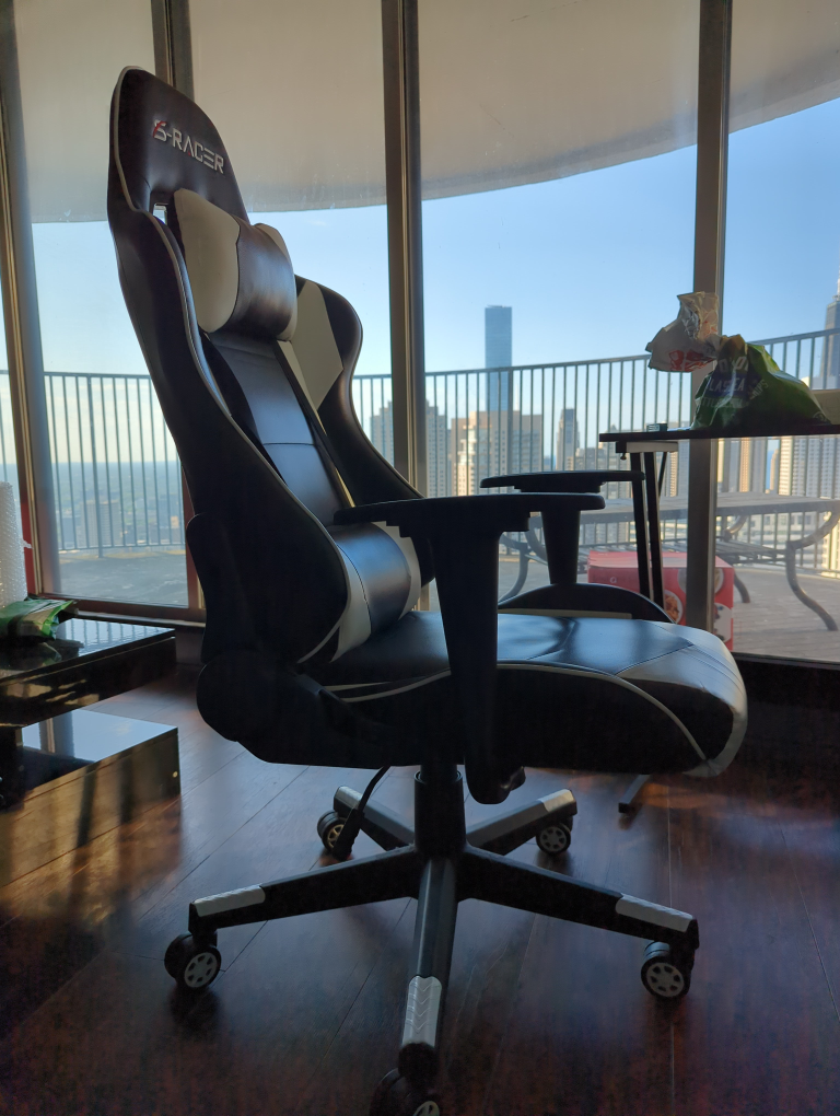 S-Racer Black & White Gaming Chair - photo 5