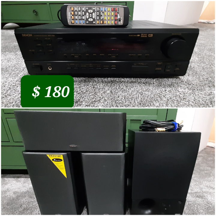 Denon AVR-1403 Receiver with Celestion F3SC Speakers