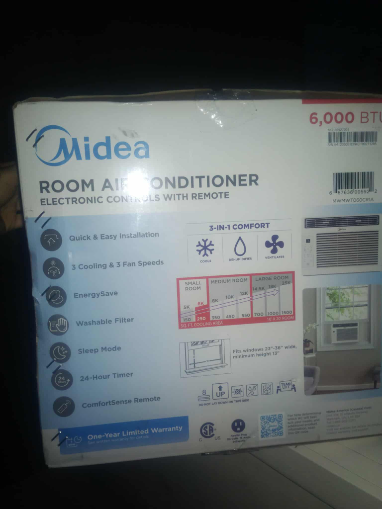 Midea Room Air Conditioner - Electronic Controls with Remote - photo 2